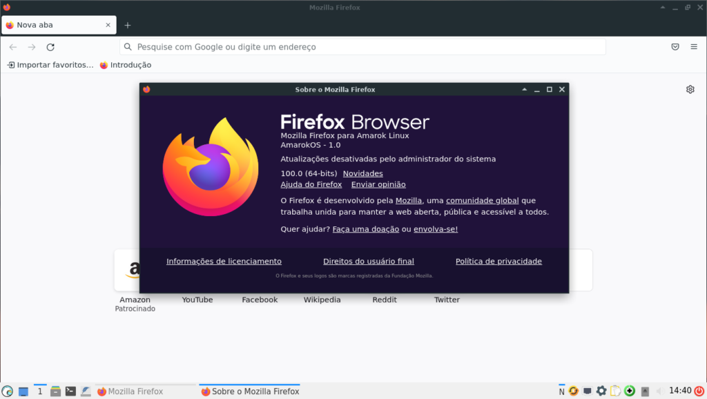 Firefox 100 para Amarok Linux
