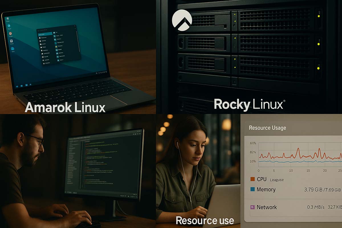 Amarok Linux vs Rocky Linux for Desktop Use